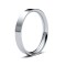 Platinum Standard Weight Flat Court Profile Mirror Finish Wedding Ring