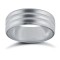 Platinum Standard Weight Flat Court Profile Double Groove Wedding Ring
