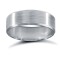 18ct White Gold Standard Weight Flat Profile Satin and Bevelled Edge Wedding Ring