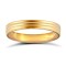 18ct Yellow Gold Standard Weight Flat Profile Double Groove Wedding Ring