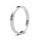9ct White Gold Standard Weight Flat Profile Mirror Finish Wedding Ring