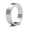 9ct White Gold Standard Weight Flat Profile Mirror Finish Wedding Ring