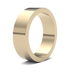 9ct Yellow Gold Standard Weight Flat Profile Mirror Finish Wedding Ring