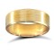 9ct Yellow Gold Standard Weight Flat Profile Satin and Bevelled Edge Wedding Ring