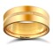 9ct Yellow Gold Standard Weight Flat Profile Centre Groove Wedding Ring