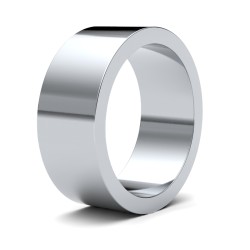 Platinum Standard Weight Flat Profile Mirror Finish Wedding Ring