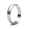 18ct White Gold 4mm Lightweight D-Shape Profile Mirror Finish Wedding Ring