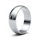 9ct White Gold 6mm Lightweight D-Shape Profile Mirror Finish Wedding Ring