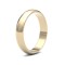 9ct Yellow Gold 4mm Lightweight D-Shape Profile Mirror Finish Wedding Ring