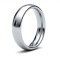 9ct White Gold Premium Weight Court Profile Mirror Finish Wedding Ring