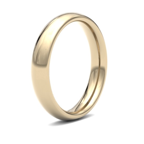 9ct Yellow Gold Premium Weight Court Profile Mirror Finish Wedding Ring