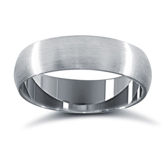 Platinum Premium Weight Court Profile Satin Wedding Ring
