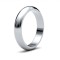 9ct White Gold Premium Weight D-Shape Profile Mirror Finish Wedding Ring