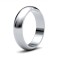 9ct White Gold Premium Weight D-Shape Profile Mirror Finish Wedding Ring