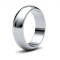 9ct White Gold Premium Weight D-Shape Profile Mirror Finish Wedding Ring