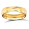 9ct Yellow Gold Premium Weight D-Shape Profile Centre Groove Wedding Ring