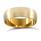 9ct Yellow Gold Premium Weight D-Shape Profile Satin Wedding Ring