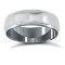 Platinum Premium Weight D-Shape Profile Mill Grain Wedding Ring