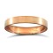 18ct Rose Gold Premium Weight Flat Court Profile Satin Wedding Ring