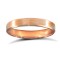 18ct Rose Gold Premium Weight Flat Court Profile Satin and Bevelled Edge Wedding Ring
