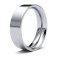 18ct White Gold Premium Weight Flat Court Profile Mirror Finish Wedding Ring