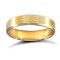 18ct Yellow Gold Premium Weight Flat Court Profile Satin and Bevelled Edge Wedding Ring