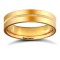 18ct Yellow Gold Premium Weight Flat Court Profile Centre Groove Wedding Ring