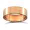 9ct Rose Gold Premium Weight Flat Court Profile Satin Wedding Ring