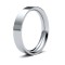 9ct White Gold Premium Weight Flat Court Profile Mirror Finish Wedding Ring