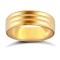 9ct Yellow Gold Premium Weight Flat Court Profile Double Groove Wedding Ring
