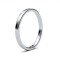 18ct White Gold Standard Weight Court Profile Mirror Finish Wedding Ring