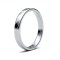18ct White Gold Standard Weight Court Profile Mirror Finish Wedding Ring