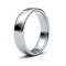 18ct White Gold Standard Weight Court Profile Mirror Finish Wedding Ring
