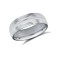 18ct White Gold Standard Weight Court Profile Centre Groove Wedding Ring