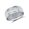 18ct White Gold Standard Weight Court Profile Centre Groove Wedding Ring