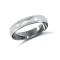 9ct White Gold Standard Weight Court Profile Mill Grain Wedding Ring