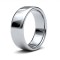 9ct White Gold Standard Weight Court Profile Mirror Finish Wedding Ring