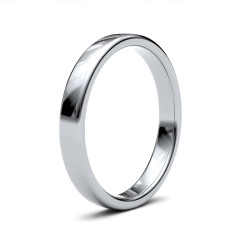 Platinum Standard Weight Court Profile Mirror Finish Wedding Ring