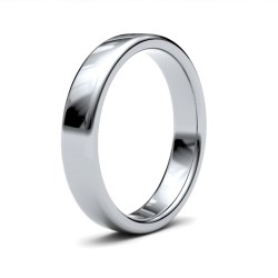 Platinum Standard Weight Court Profile Mirror Finish Wedding Ring