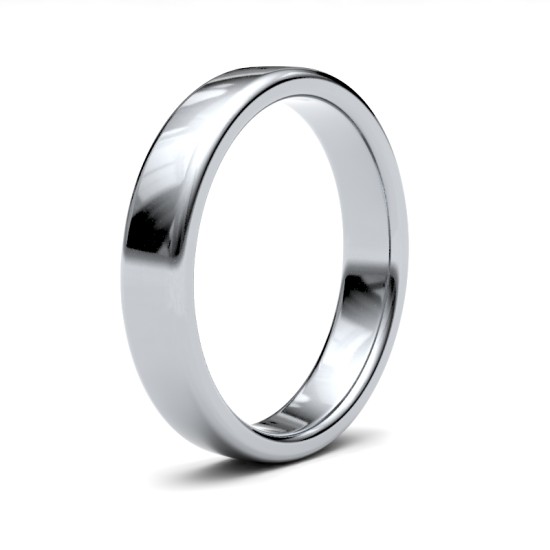 Platinum Standard Weight Court Profile Mirror Finish Wedding Ring