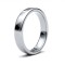 Platinum Standard Weight Court Profile Mirror Finish Wedding Ring
