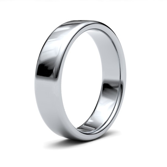 Platinum Standard Weight Court Profile Mirror Finish Wedding Ring