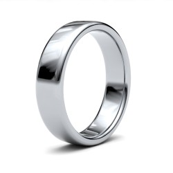 Platinum Standard Weight Court Profile Mirror Finish Wedding Ring