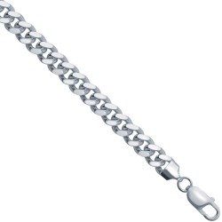 925 Silver Cuban 7.6mm Gauge Bracelet