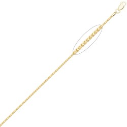 9ct Yellow Gold Franco Chain Diamond Cut 8 Side 1.7mm Gauge Pendant Chain