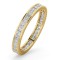 18ct White Gold Channel Set Princess Cut Full Eternity Ring Natural Diamond 1.50ct H SI