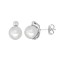 9ct White Dia-10pts 7.0-7.5mm Cultured Pearl Stud Earrings