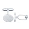 925 Silver Engine Turned Oval Cufflinks Swivel Backs