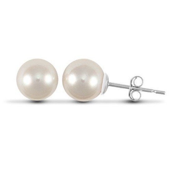 925 Silver 6.5mm Cultured Seawater Akoya Pearl Stud Earrings 925 Silver 6.5mm Cultured Seawater Akoya Pearl Stud Earrings