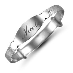 925 Silver Celtic Baby Expander ID Bangle